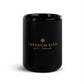 Black Glossy Mug with Golden Cross | Freedom Kind - Image #6