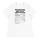 FK Food Label Women's Relaxed T-Shirt | Freedom Kind Apparel - Image #25
