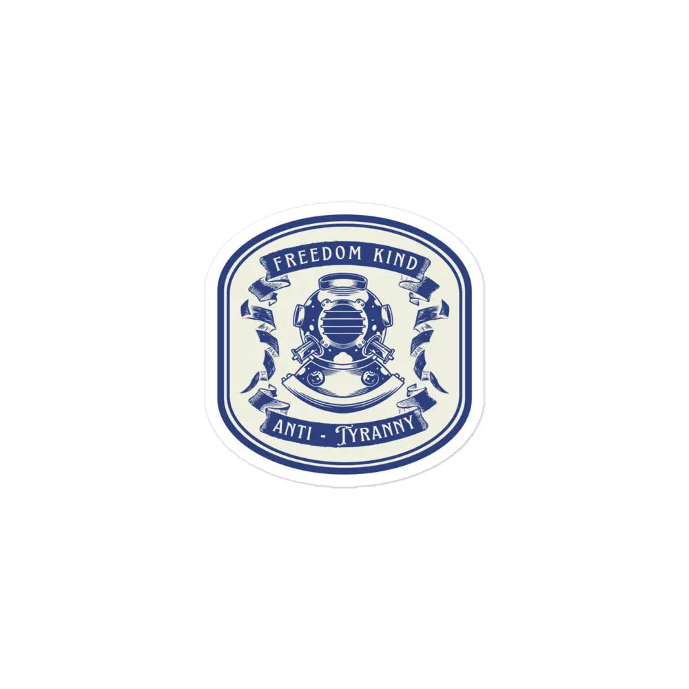 Freedom Kind Anti - Tyranny Vintage Scuba Bubble-free stickers - Image #2
