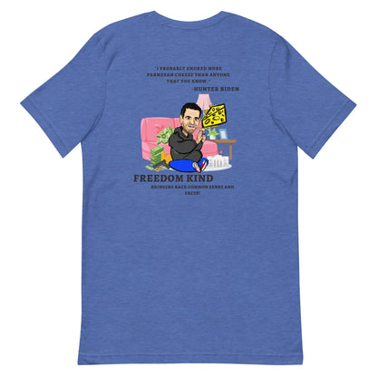 "I probably smoked more Parmesan cheese than anyone that you know." -Hunter Biden | Men's T-shirt - Image #5