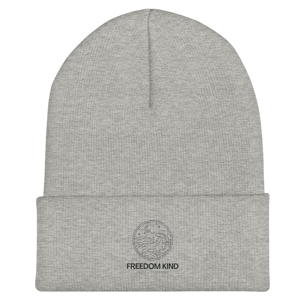 Anti-Tyranny Night Time Seas | Cuffed Beanie