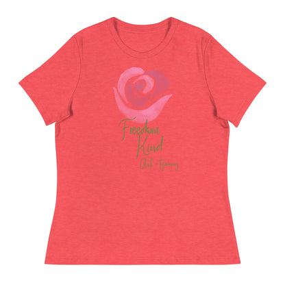 Women's Relaxed T-Shirt with Rose Design | Freedom Kind Apparel - Image #7