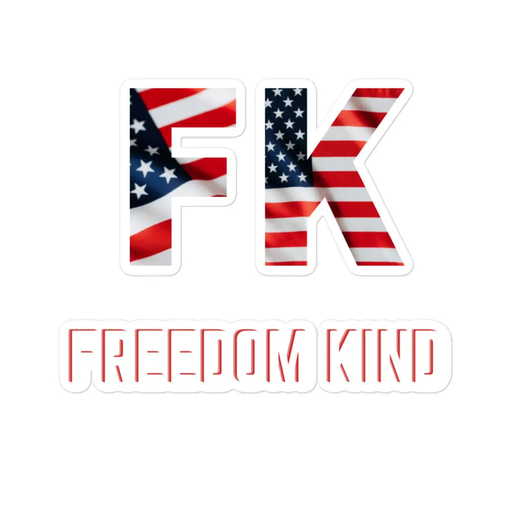 FK Freedom Kind Logo | Bubble-free Stickers - Image #1