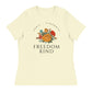 Freedom Kind Anti - Tyranny Spring Flowers Women's Relaxed T-Shirt - Image #23