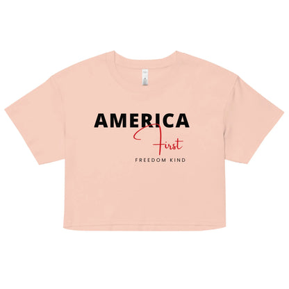 America First 01 | Women’s crop top - Image #8