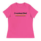 Freedom Kind Anti - Tyranny Sunset Banner Women's Relaxed T-Shirt - Image #10