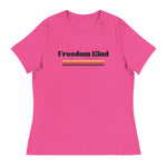 Freedom Kind Anti - Tyranny Sunset Banner Women's Relaxed T-Shirt - Image #10