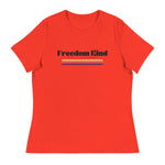 Freedom Kind Anti - Tyranny Sunset Banner Women's Relaxed T-Shirt - Image #8