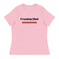 Freedom Kind Anti - Tyranny Sunset Banner Women's Relaxed T-Shirt - Image #26