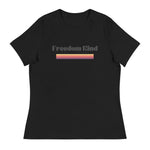 Freedom Kind Anti - Tyranny Sunset Banner Women's Relaxed T-Shirt - Image #4