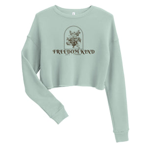 Women's Crop Sweatshirt: Anti-Tyranny Bouquet | Freedom Kind Apparel - Image #1