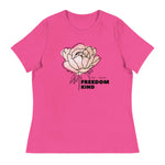 Freedom Kind Anti - Tyranny Peonies Women's Relaxed T-Shirt - Image #6