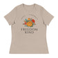 Freedom Kind Anti - Tyranny Spring Flowers Women's Relaxed T-Shirt - Image #16