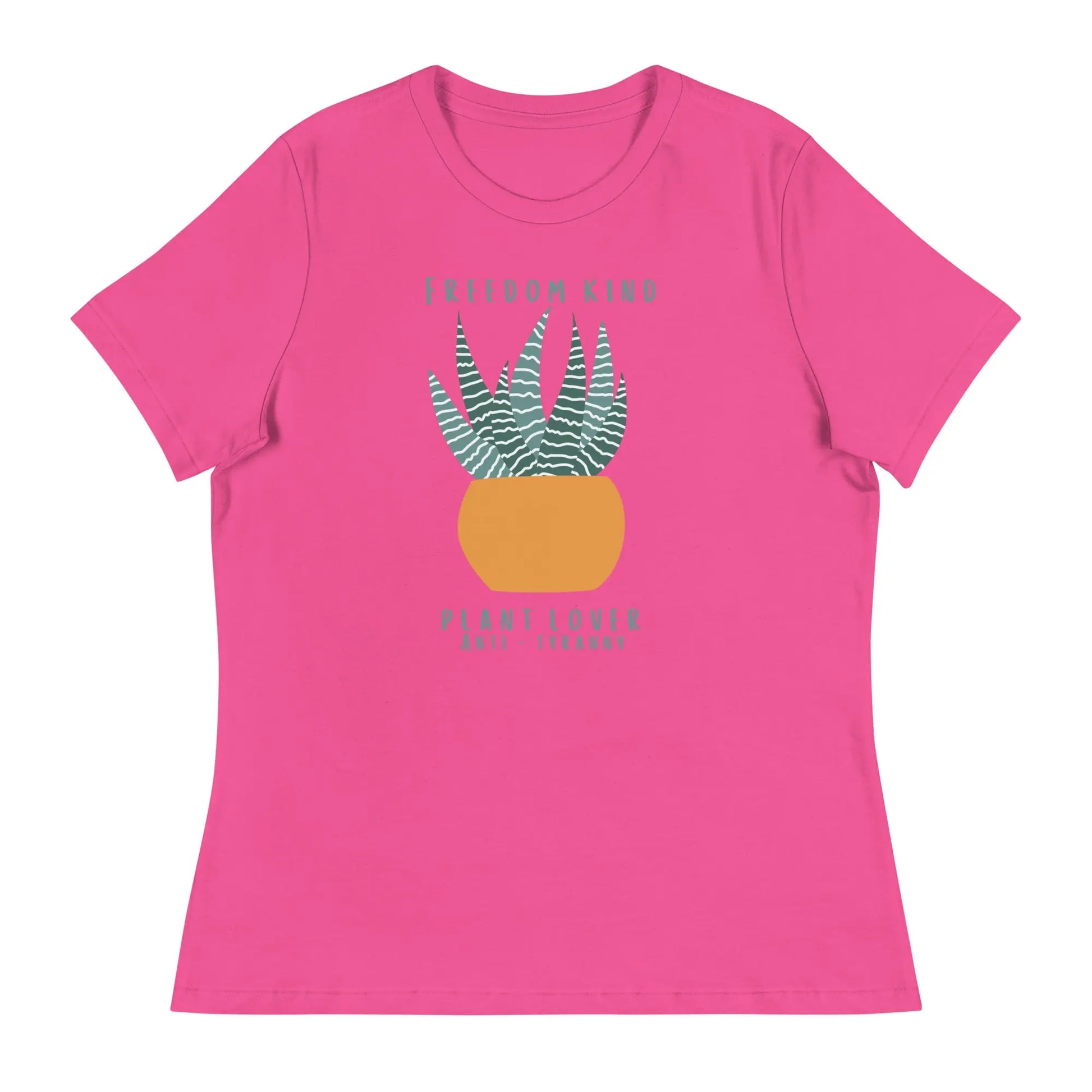 Women's Relaxed T-Shirt: Plant Lover Anti-Tyranny | Freedom Kind Apparel - Image #7