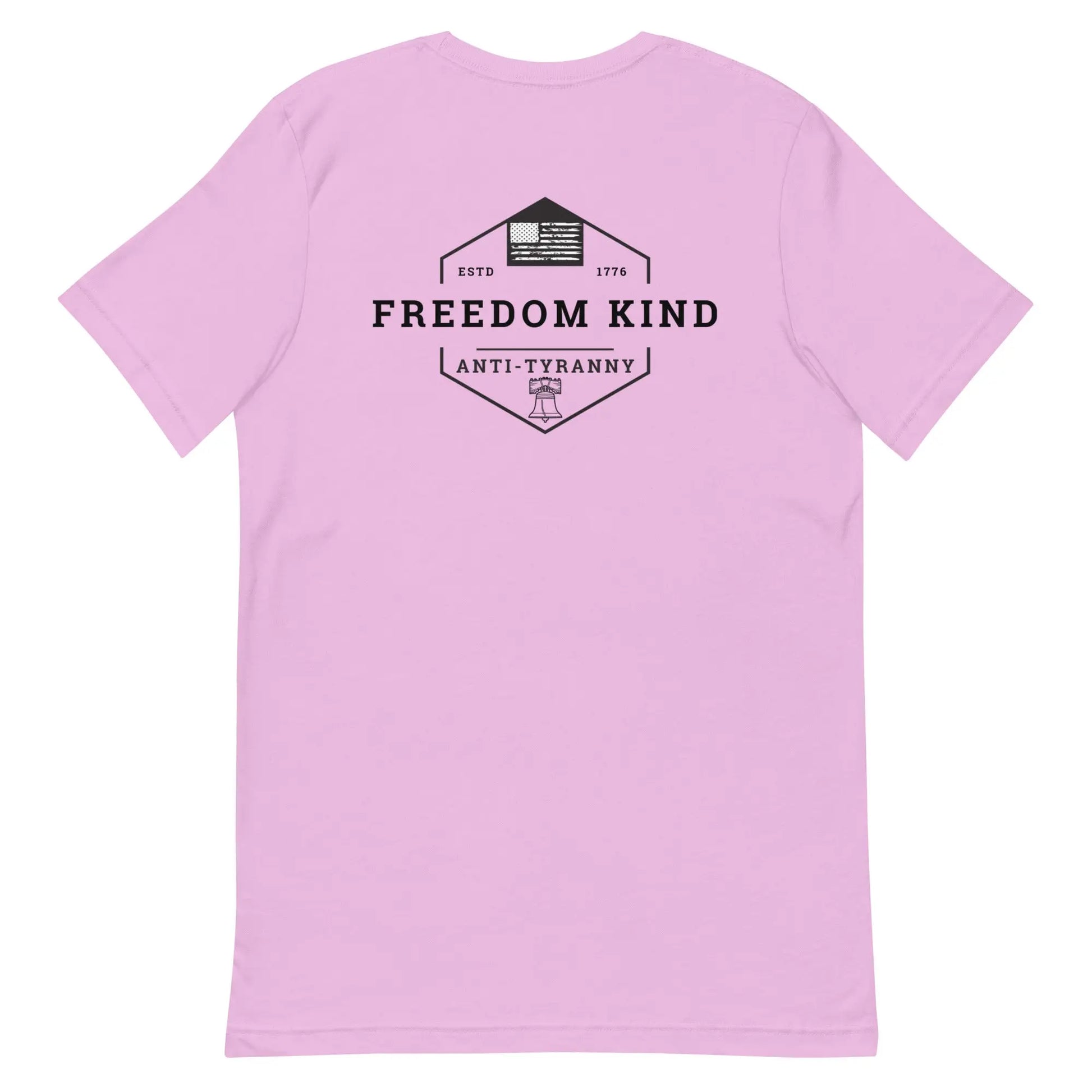 Freedom Kind Anti - Tyranny Liberty Bell American Flag Logo T-shirt - Image #17