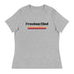 Freedom Kind Anti - Tyranny Sunset Banner Women's Relaxed T-Shirt - Image #20