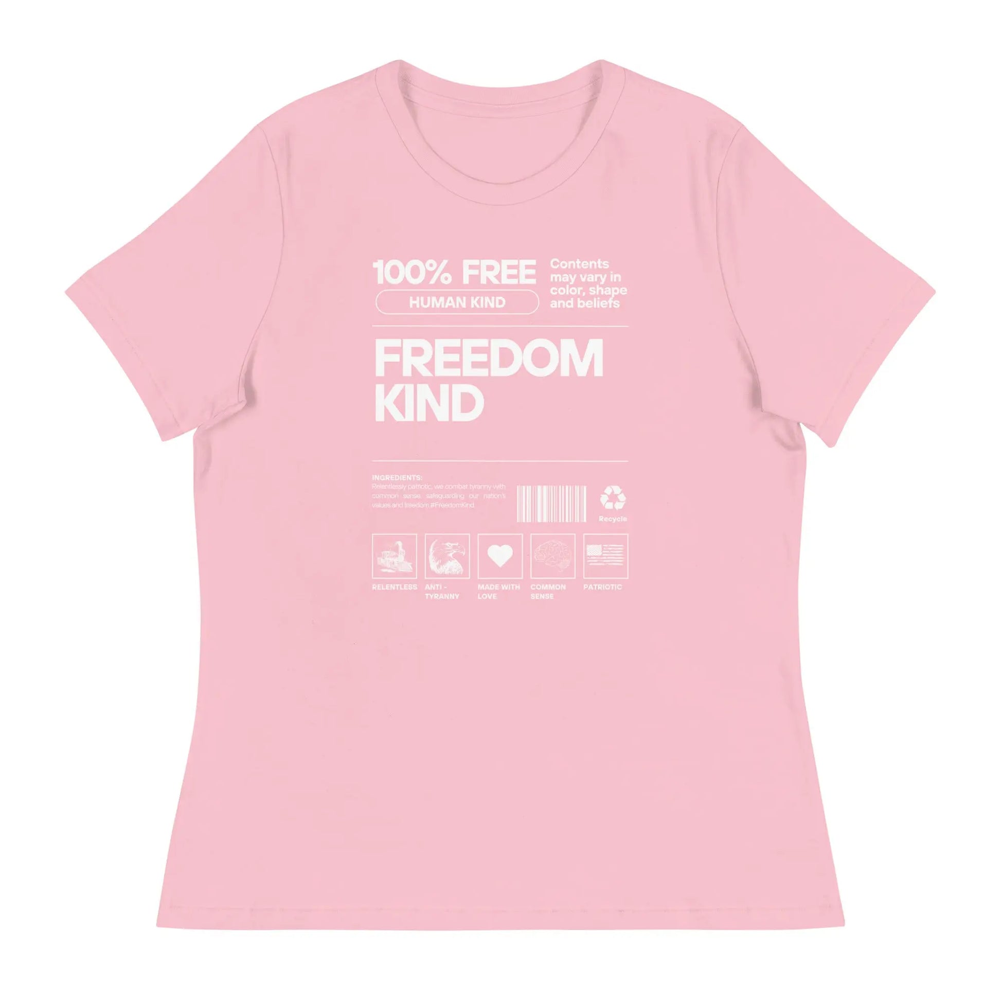 Women's Relaxed T-Shirt: 100% Human Kind | Freedom Kind Apparel - Image #27