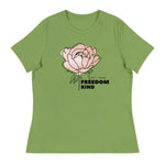 Freedom Kind Anti - Tyranny Peonies Women's Relaxed T-Shirt - Image #1