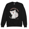 Anti - Tyranny Kitten | Kids Crewneck Sweatshirt - Black