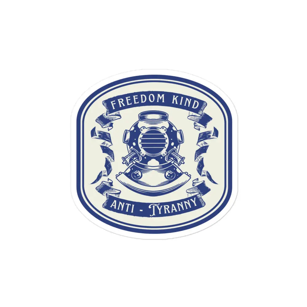Freedom Kind Anti - Tyranny Vintage Scuba Bubble-free stickers - Image #3