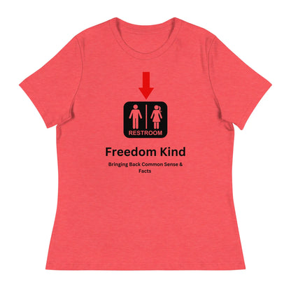 Just a Restroom Sign Women's Relaxed T-Shirt | Freedom Kind Apparel - Image #3