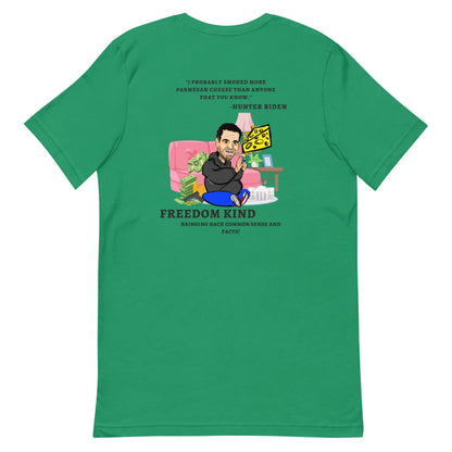 "I probably smoked more Parmesan cheese than anyone that you know." -Hunter Biden | Men's T-shirt - Image #7