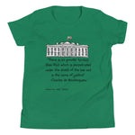 Youth Short Sleeve T-Shirt with Charles de Montesquieu Quote | Freedom Kind Apparel - Image #6