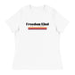 Freedom Kind Anti - Tyranny Sunset Banner Women's Relaxed T-Shirt - Image #31