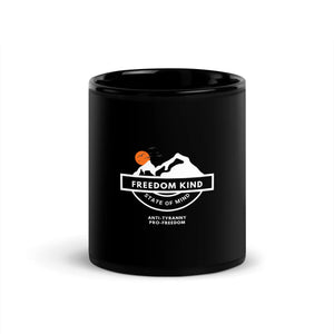 Pro Freedom Black Glossy Mug with State of Mind Design | Freedom Kind - Image #1