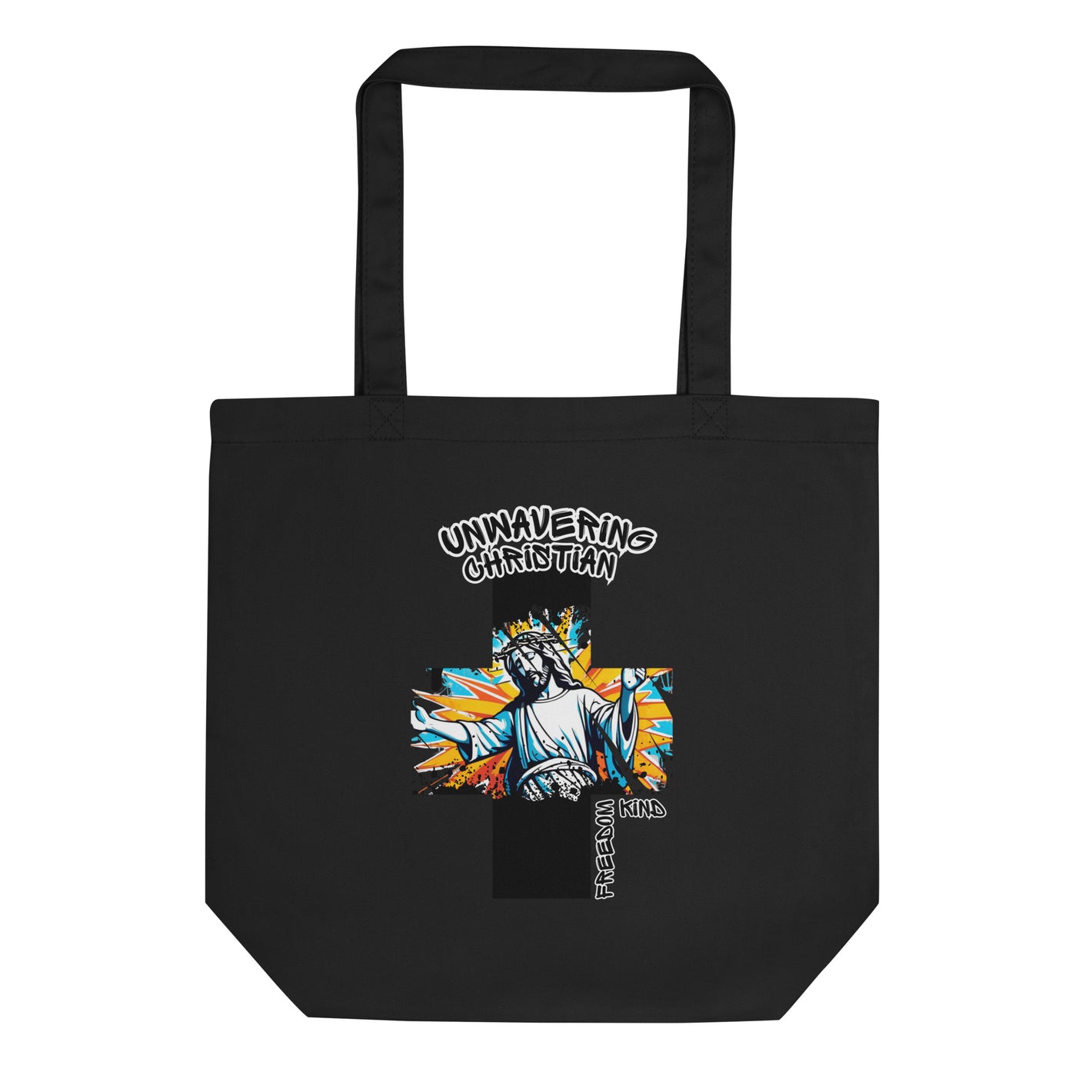 unwavering Christian Jesus Cross | Freedom Kind Tote Bag