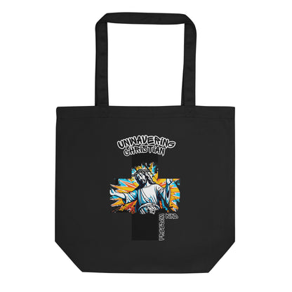 unwavering Christian Jesus Cross | Freedom Kind Tote Bag