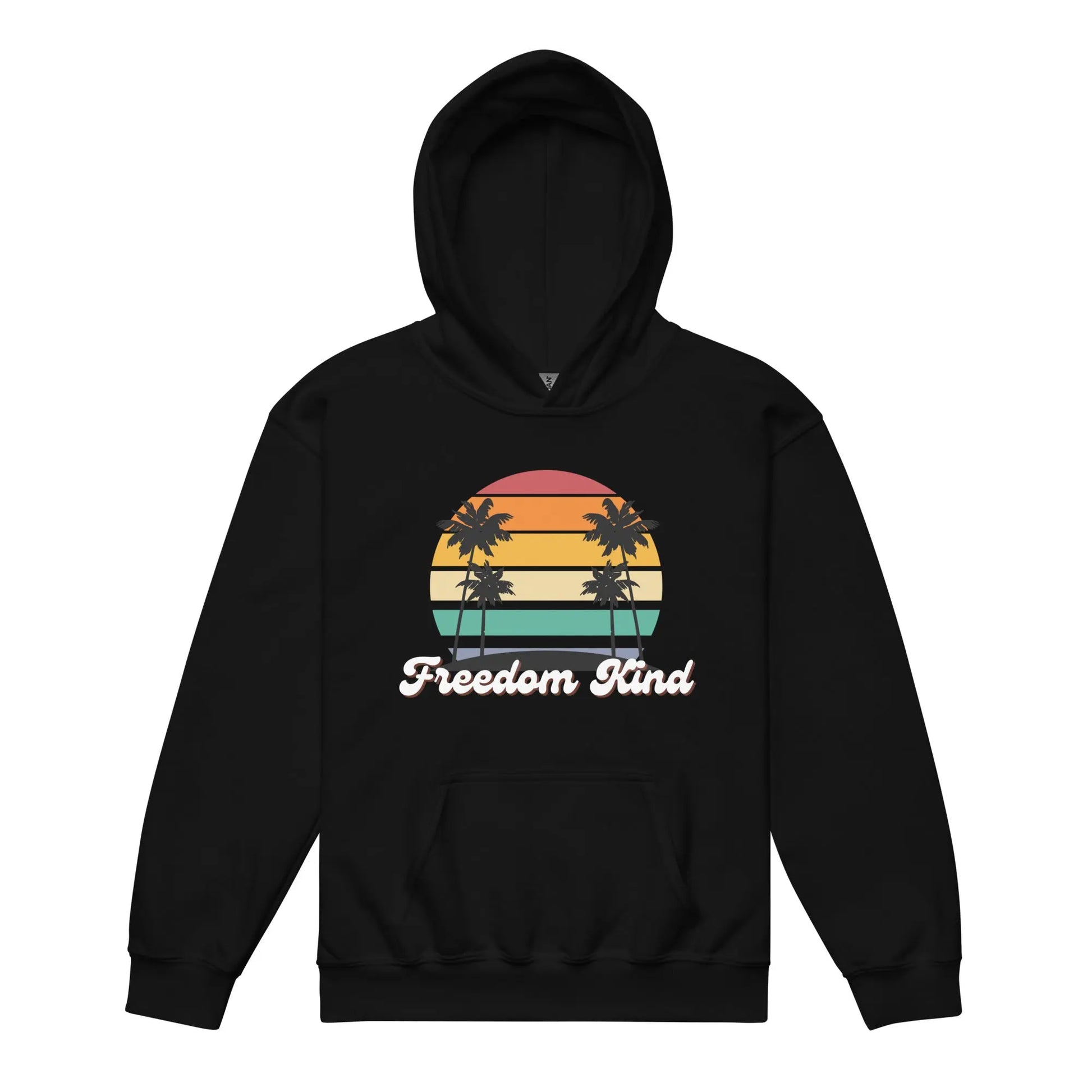 Freedom Kind Beach Sunset Youth heavy blend hoodie - Image #2