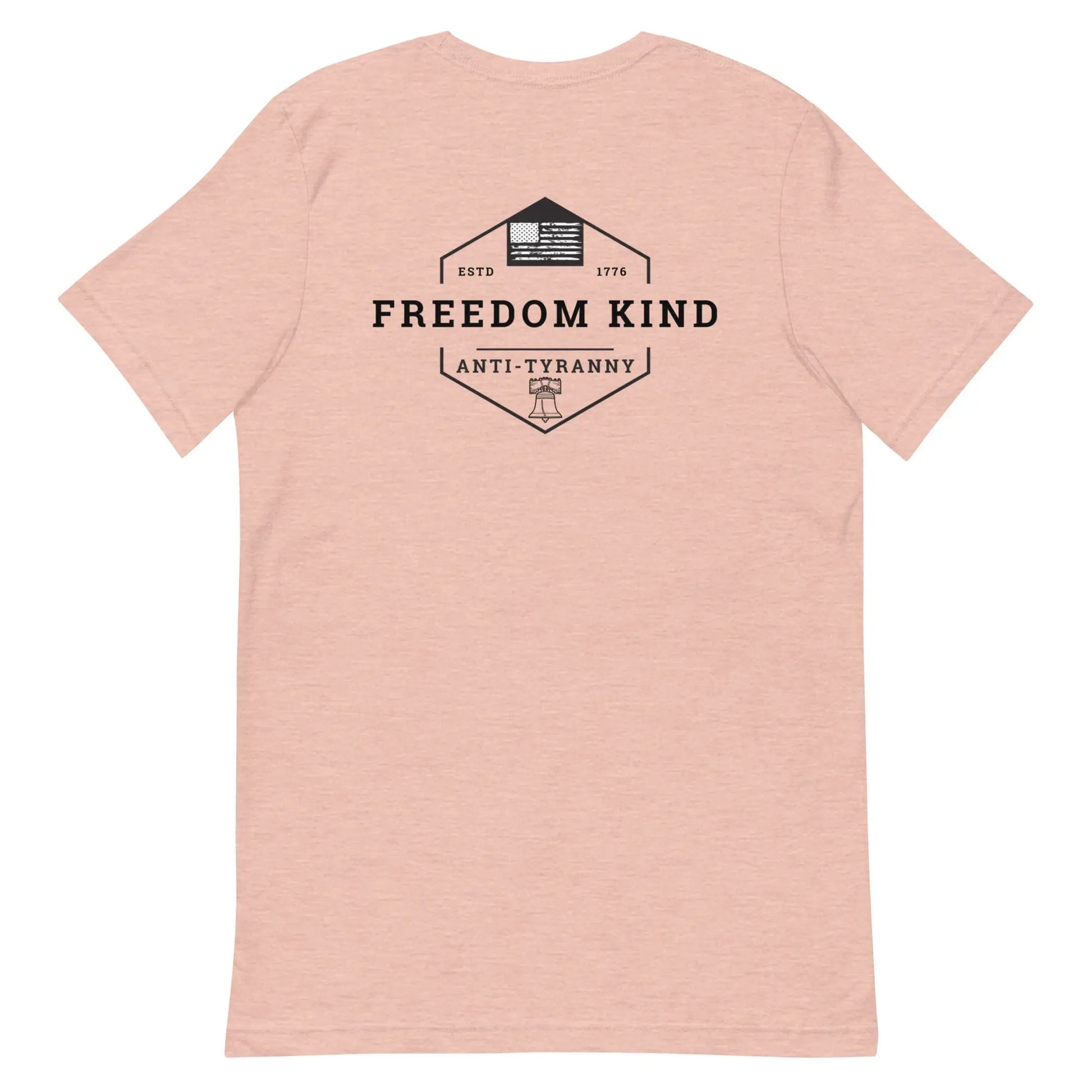 Freedom Kind Anti - Tyranny Liberty Bell American Flag Logo T-shirt - Image #19