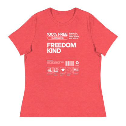 Women's Relaxed T-Shirt: 100% Human Kind | Freedom Kind Apparel - Image #10