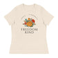 Freedom Kind Anti - Tyranny Spring Flowers Women's Relaxed T-Shirt - Image #1