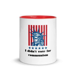 'I Didn't Vote For Communism' Mug with Color Inside | Freedom Kind - Image #1