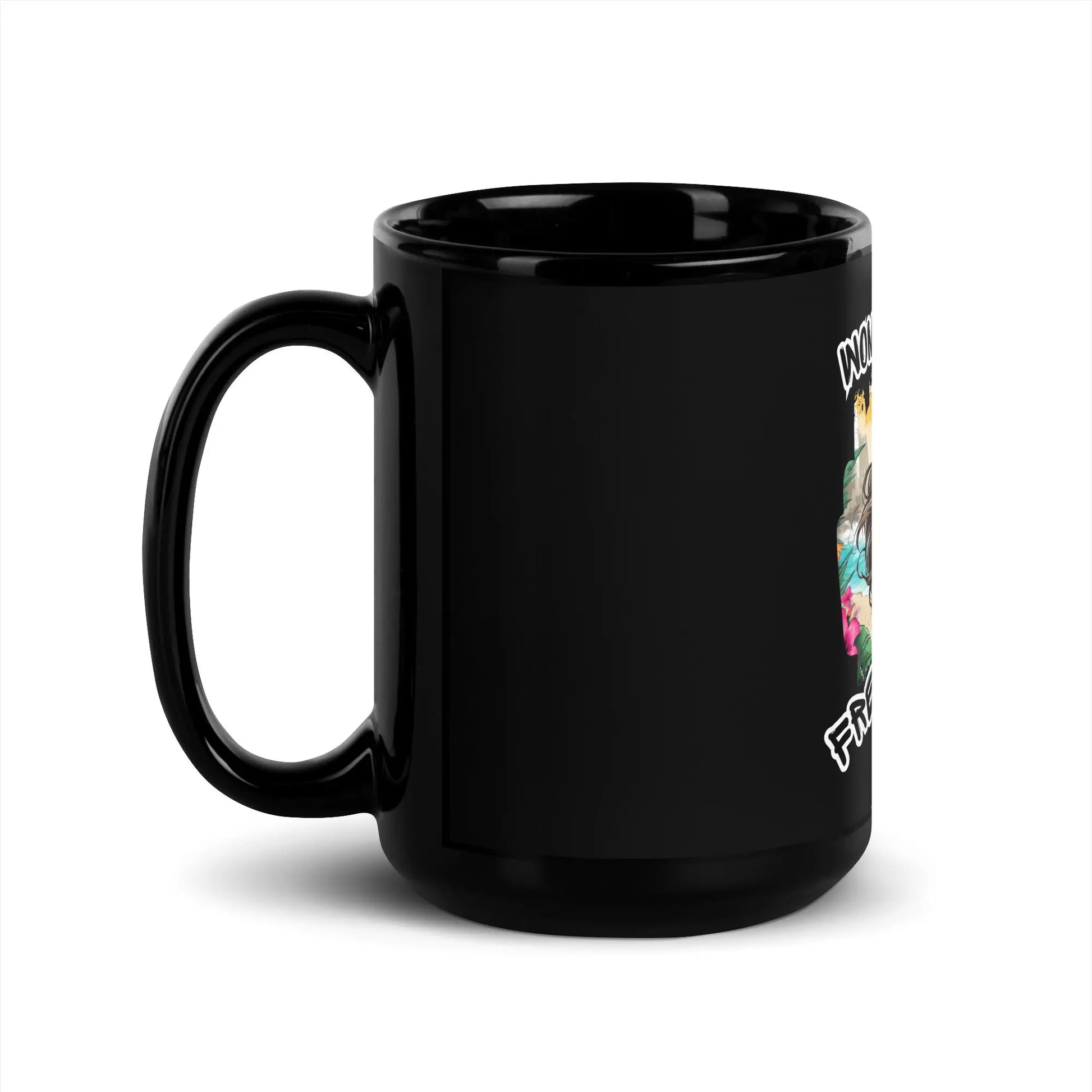 Women Not Cis Black | Freedom Kind Glossy Mug - Image #4
