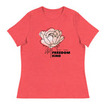 Freedom Kind Anti - Tyranny Peonies Women's Relaxed T-Shirt - Image #4
