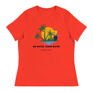 Big Water, Ocean Water Donald Trump Women's Relaxed T-Shirt | Freedom Kind Apparel - Image #2