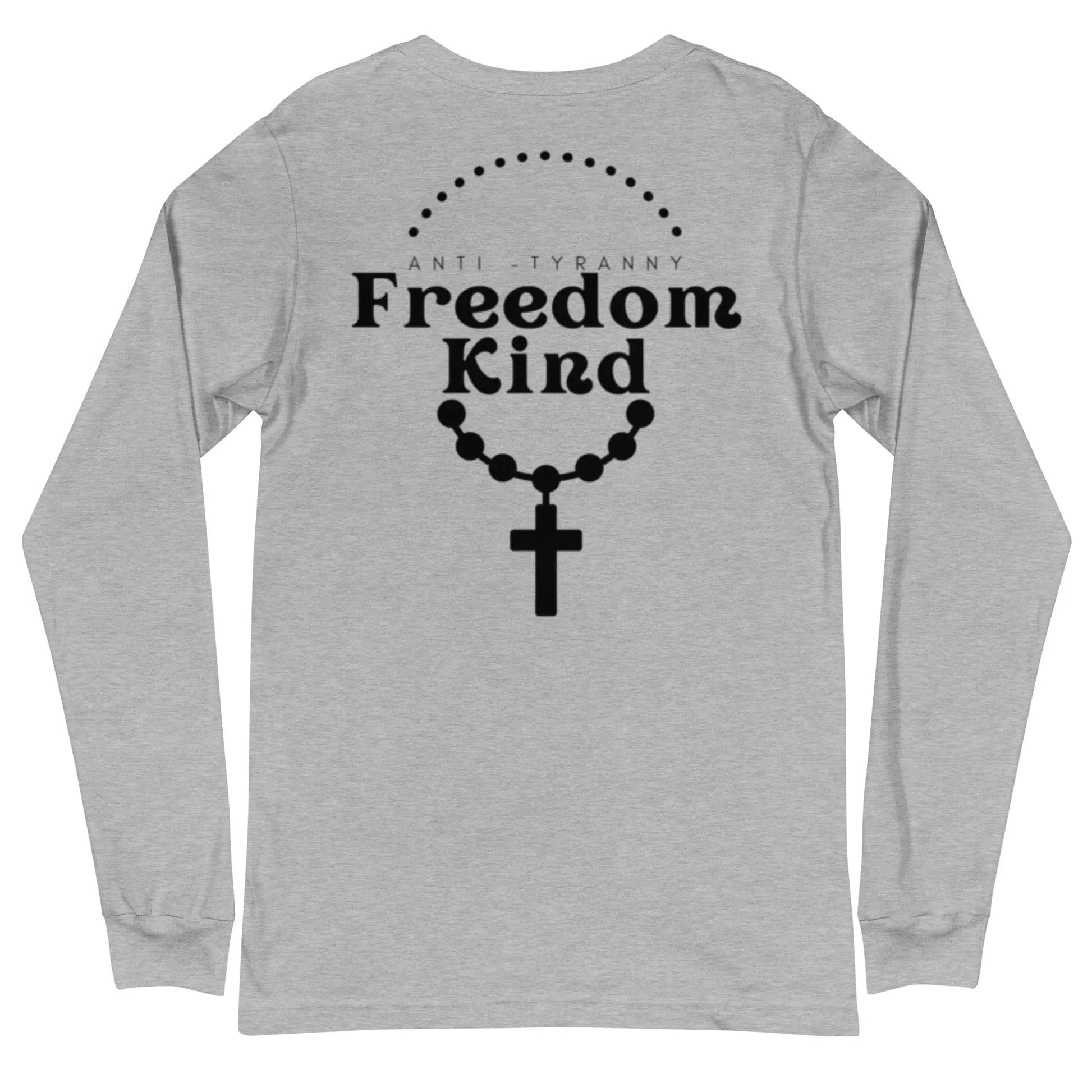 Unisex Long Sleeve Tee with Rosary Design | Freedom Kind Apparel - Image #24