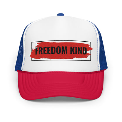 Red Freedom Kind Foam trucker hat