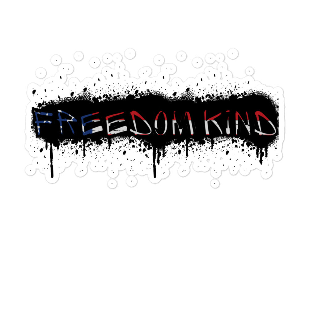 Freedom Kind American Flag Graffiti Logo | Bubble-free Stickers