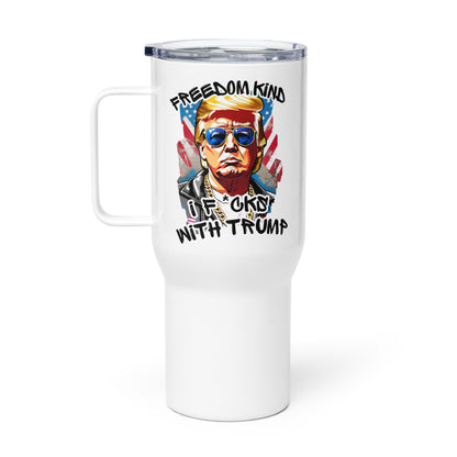 I f*cks with Donald Trump | Travel mug with a handle
