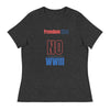 No WWIII T-shirt | Women's Relaxed T-Shirt - Dark Grey Heather