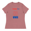 No WWIII T-shirt | Women's Relaxed T-Shirt - Heather Mauve