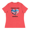 Freedom Kind Loves America  | Women's Relaxed T-Shirt - Heather Red