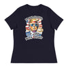 I f*cks With Trump | Women's Relaxed T-Shirt - Navy