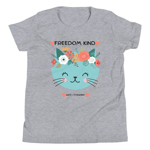 Anti - Tyranny Flower Cat | Kids Short Sleeve T-Shirt
